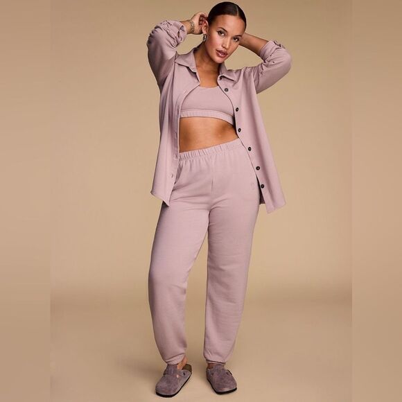 VICTORIA'S SECRET Pink Brushed Modal Fleece Jogger size M mauve NWT in packaging - Picture 5 of 10